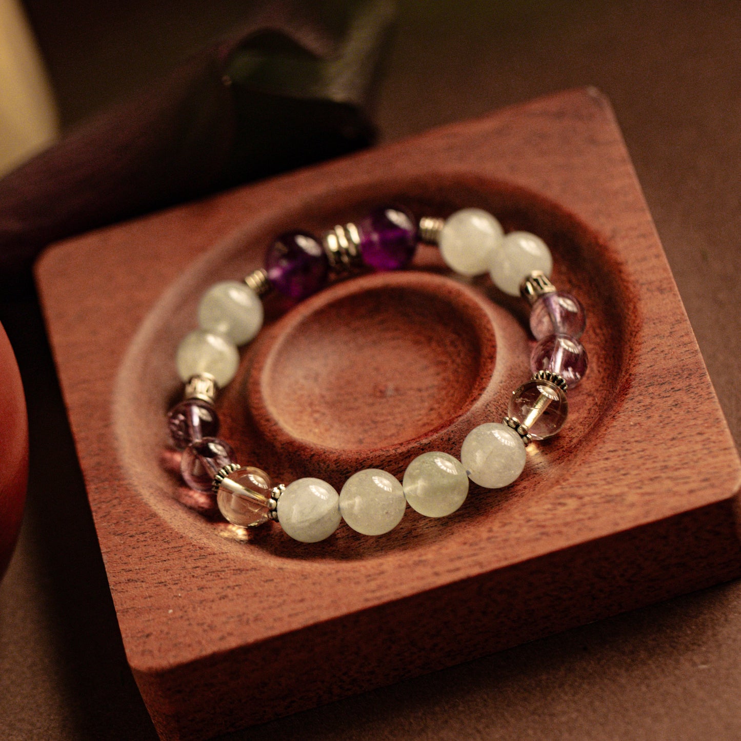 【LUCKYORE-A25023】Aquamarine + Amethyst Energy Bracelet