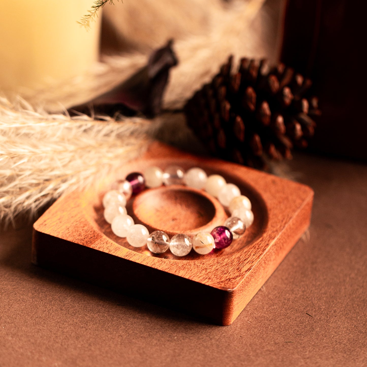 【LUCKYORE-A25004】White Crystal High-Energy Bracelet