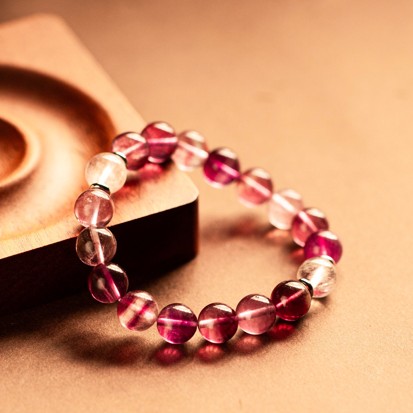 【LUCKYORE-A25008】Natural Purple Hair Crystal Bracelet
