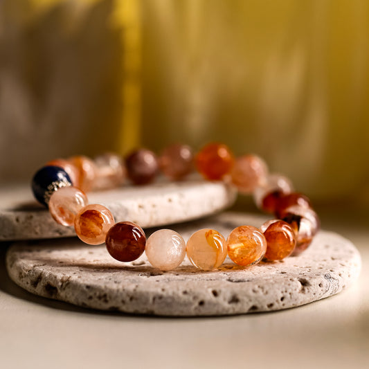 【LUCKYORE-A25006】Red Glue Flower Crystal Bracelet