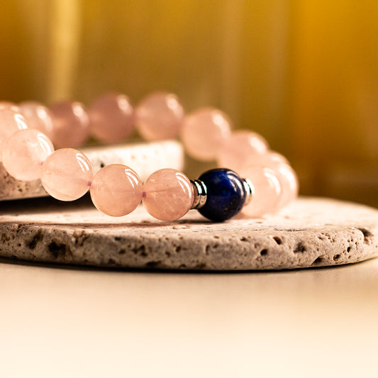 【LUCKYORE-A25016】Madagascar Natural Rose Quartz Bracelet