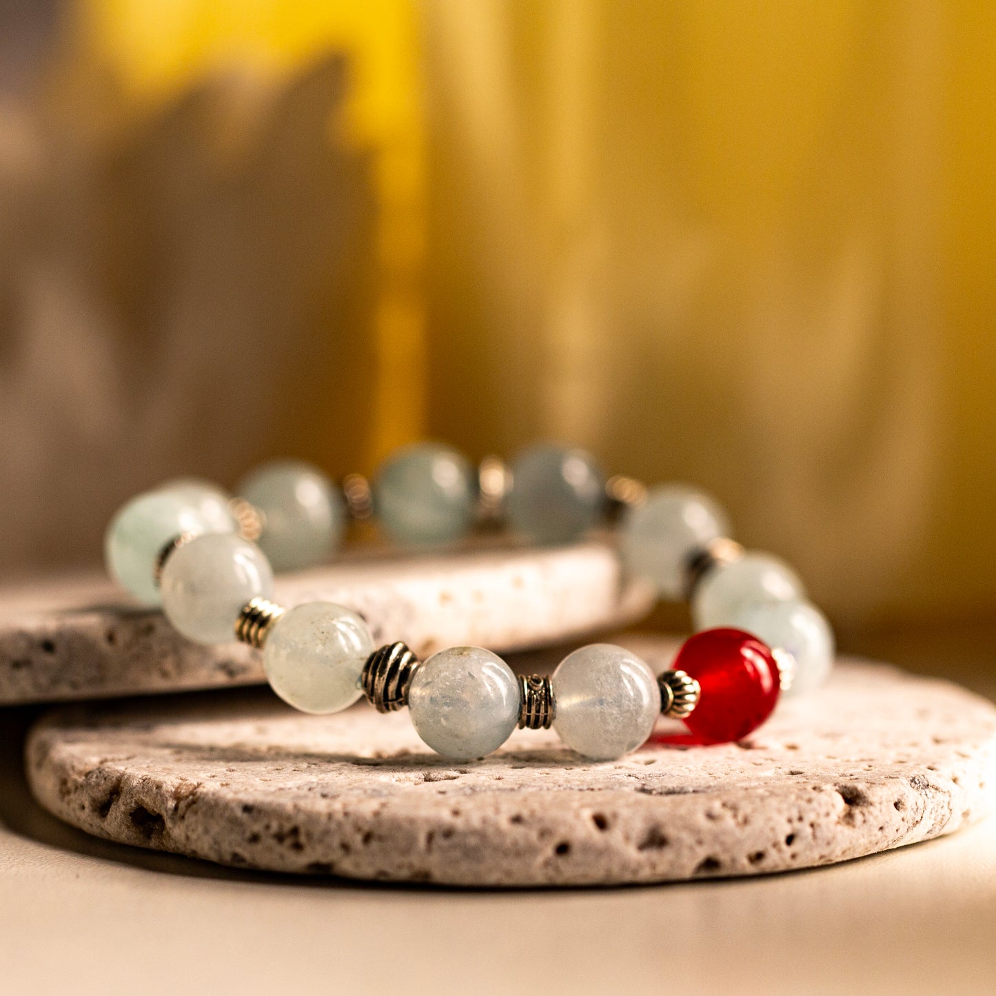 【LUCKYORE-A25014】Aquamarine Crystal Bracelet