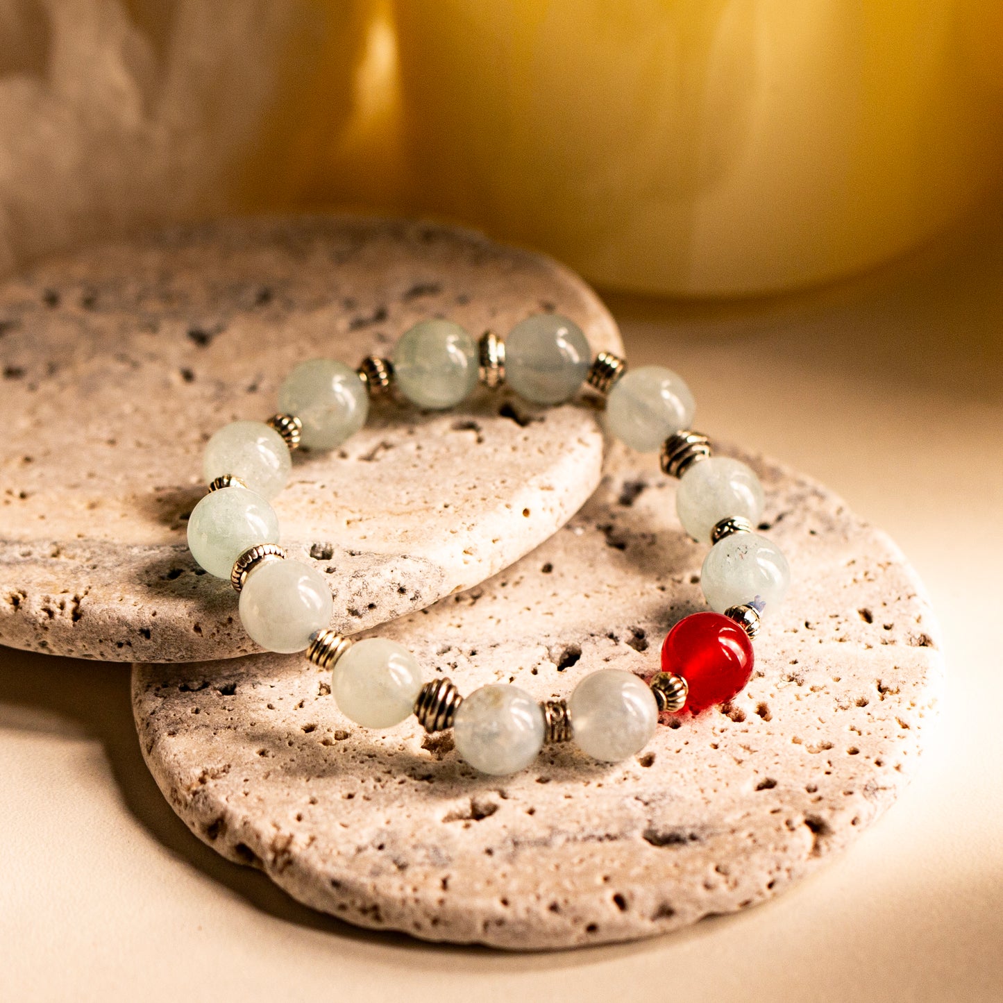 【LUCKYORE-A25014】Aquamarine Crystal Bracelet