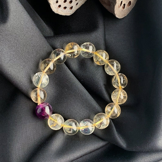 【LUCKYORE-A25010】Wealth Stone - Yellow Crystal Bracelet