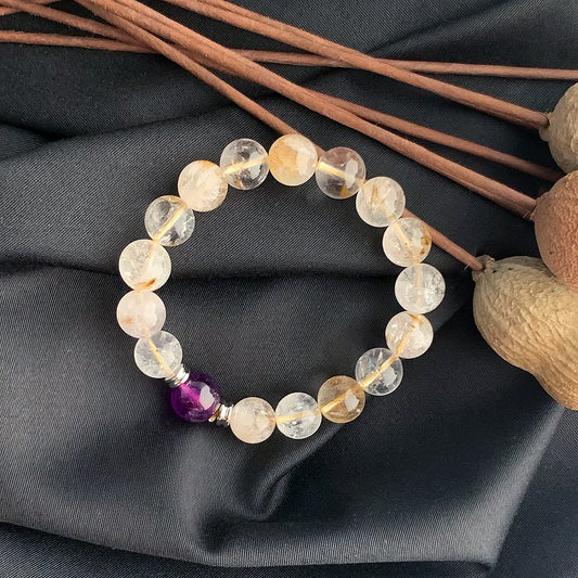 【LUCKYORE-A25015】Natural White Quartz Bracelet