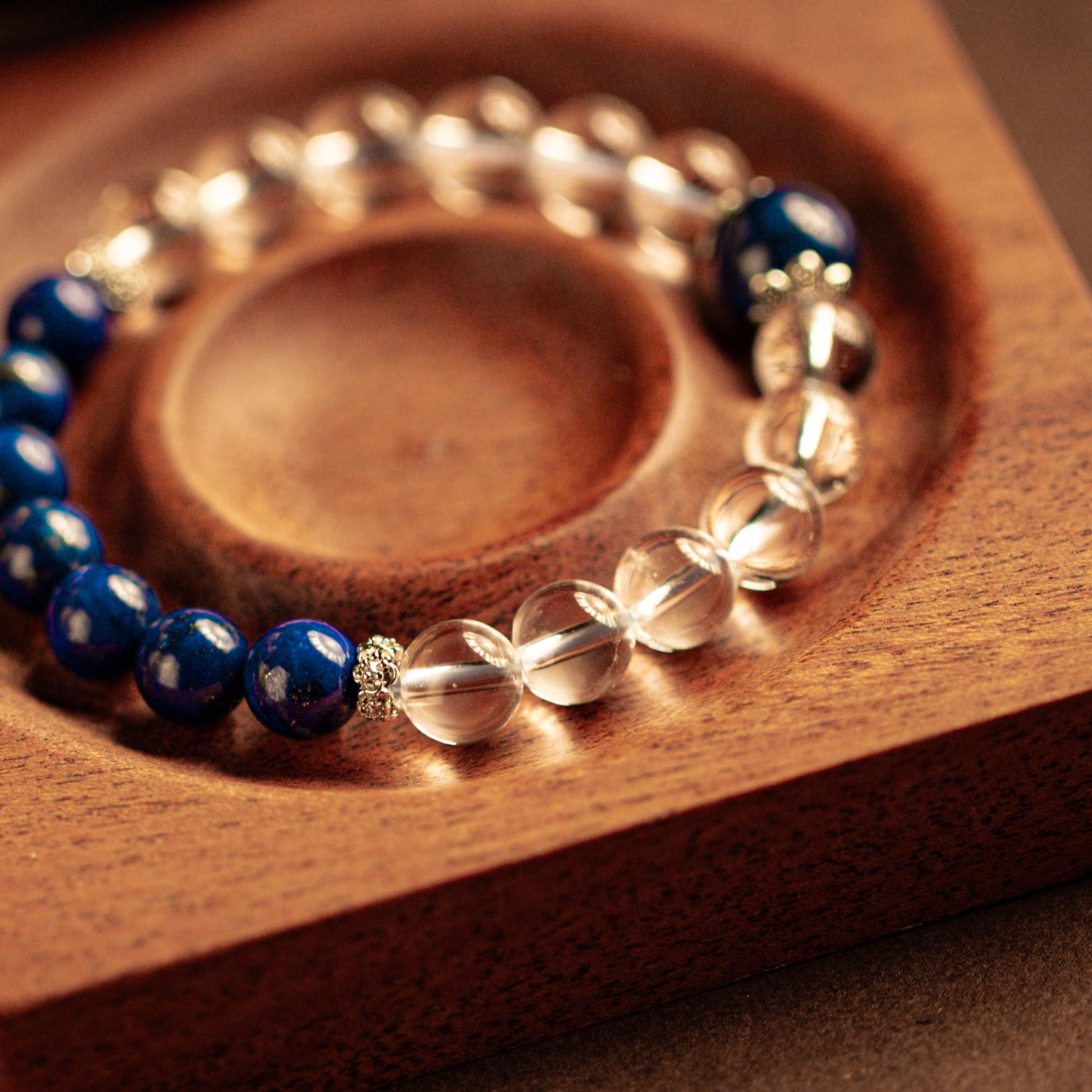 【LUCKYORE-A25017】Lapis Lazuli and White Crystal·Twin Guardian] Couple Energy Bracelet