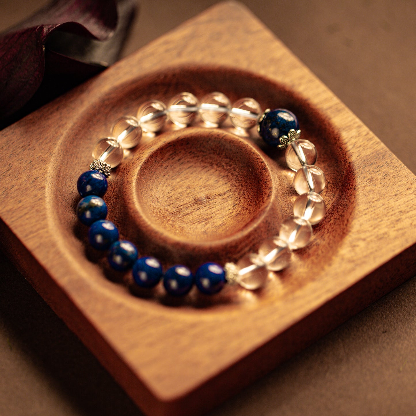 【LUCKYORE-A25017】Lapis Lazuli and White Crystal·Twin Guardian] Couple Energy Bracelet