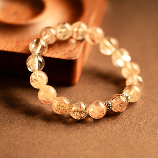 【LUCKYORE-A25003】Golden Hair Crystal High-Energy Bracelet