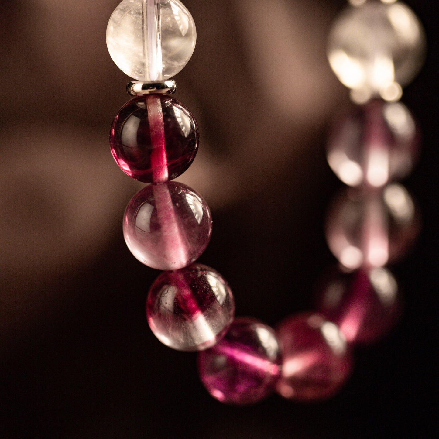 【LUCKYORE-A25008】Natural Purple Hair Crystal Bracelet