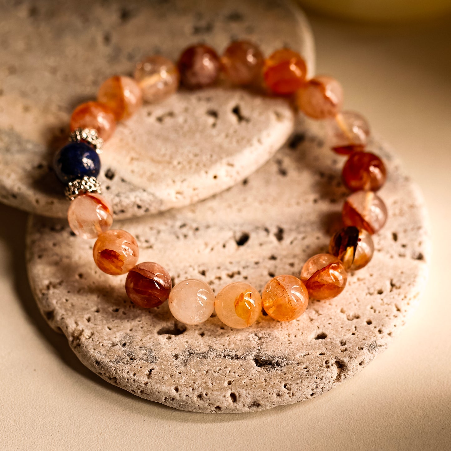 【LUCKYORE-A25006】Red Glue Flower Crystal Bracelet