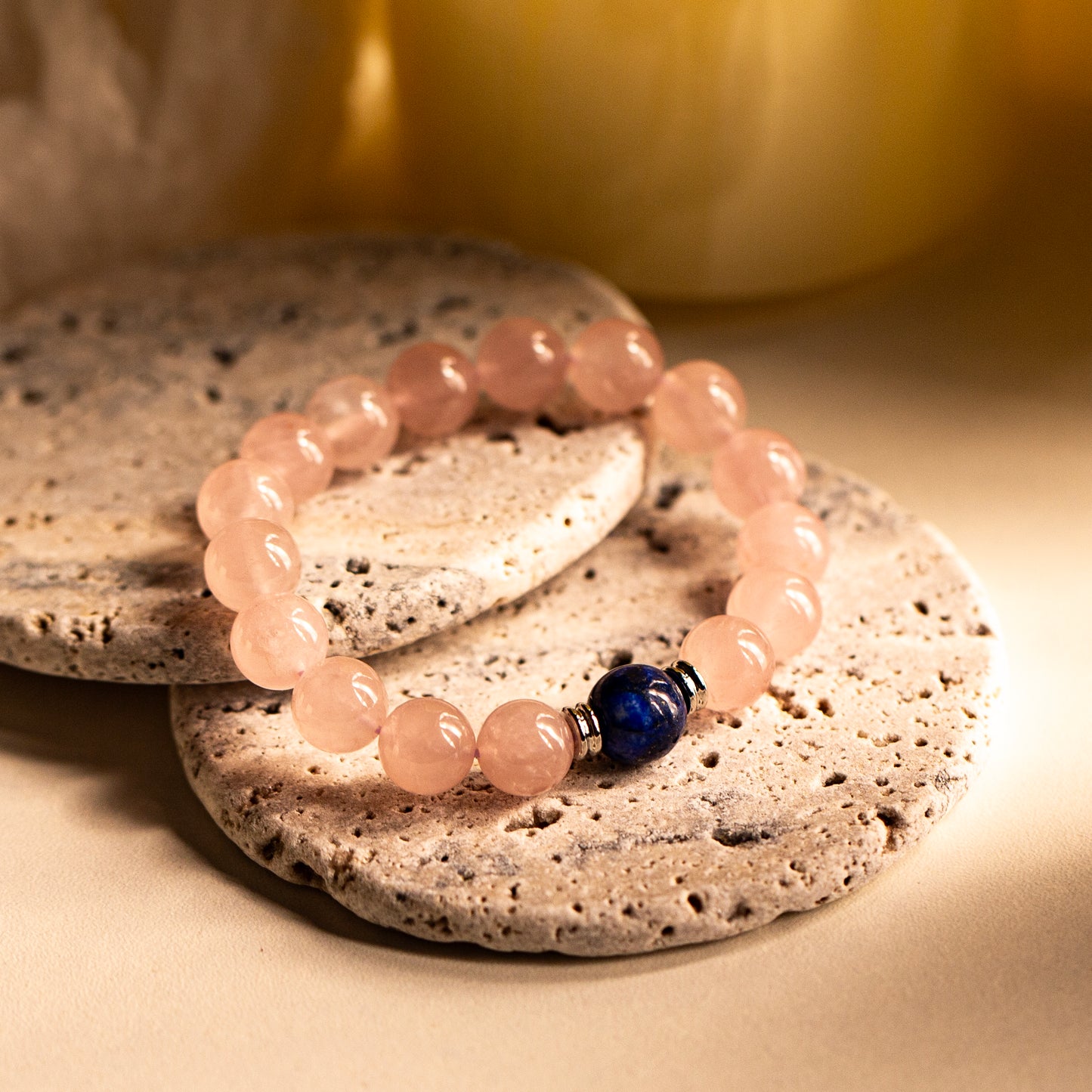 【LUCKYORE-A25016】Madagascar Natural Rose Quartz Bracelet