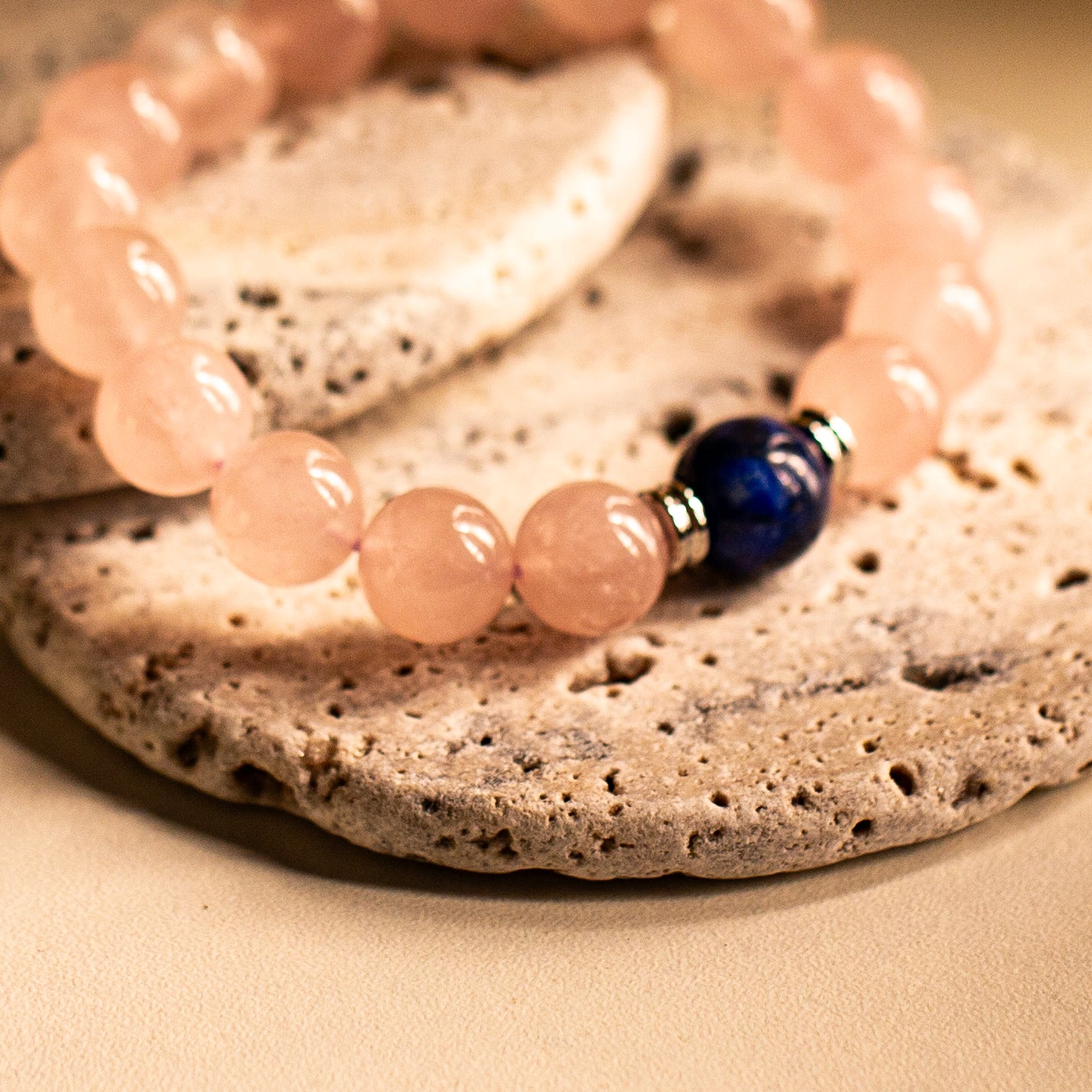 【LUCKYORE-A25016】Madagascar Natural Rose Quartz Bracelet