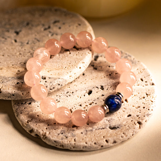 【LUCKYORE-A25016】Madagascar Natural Rose Quartz Bracelet