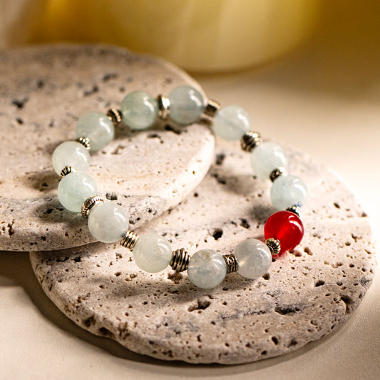 【LUCKYORE-A25014】Aquamarine Crystal Bracelet