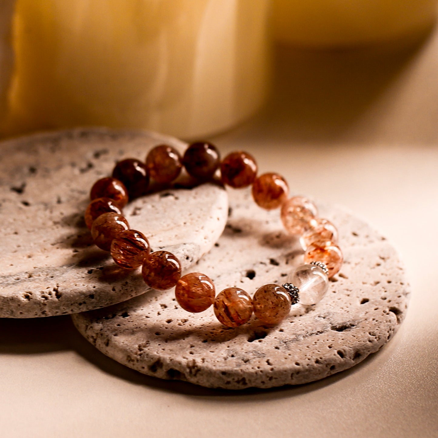 【LUCKYORE-A25005】Golden Hair Crystal High-Energy Bracelet