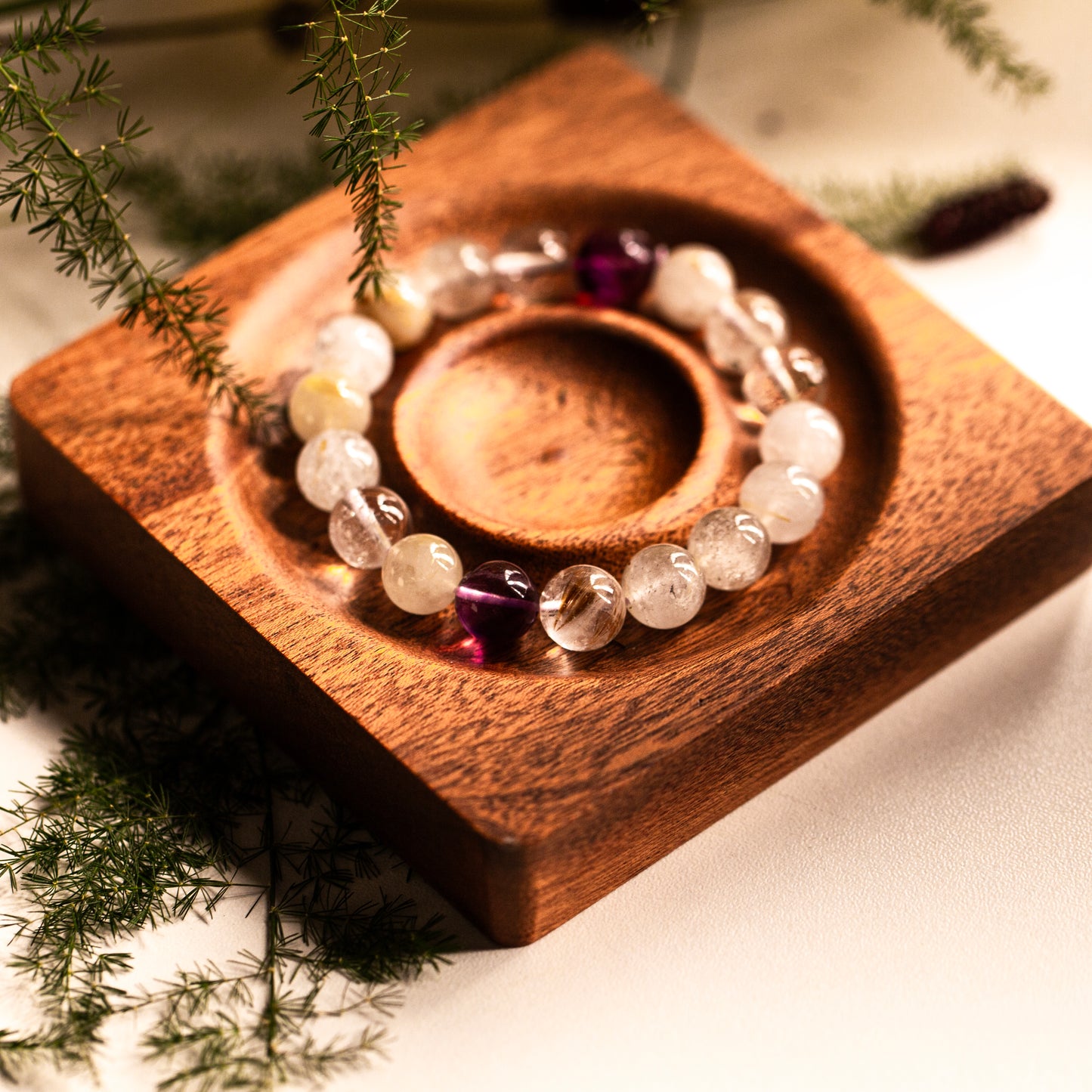 【LUCKYORE-A25004】White Crystal High-Energy Bracelet