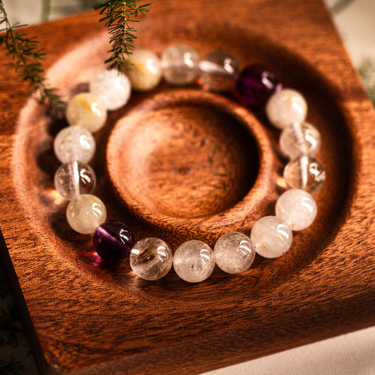 【LUCKYORE-A25004】White Crystal High-Energy Bracelet